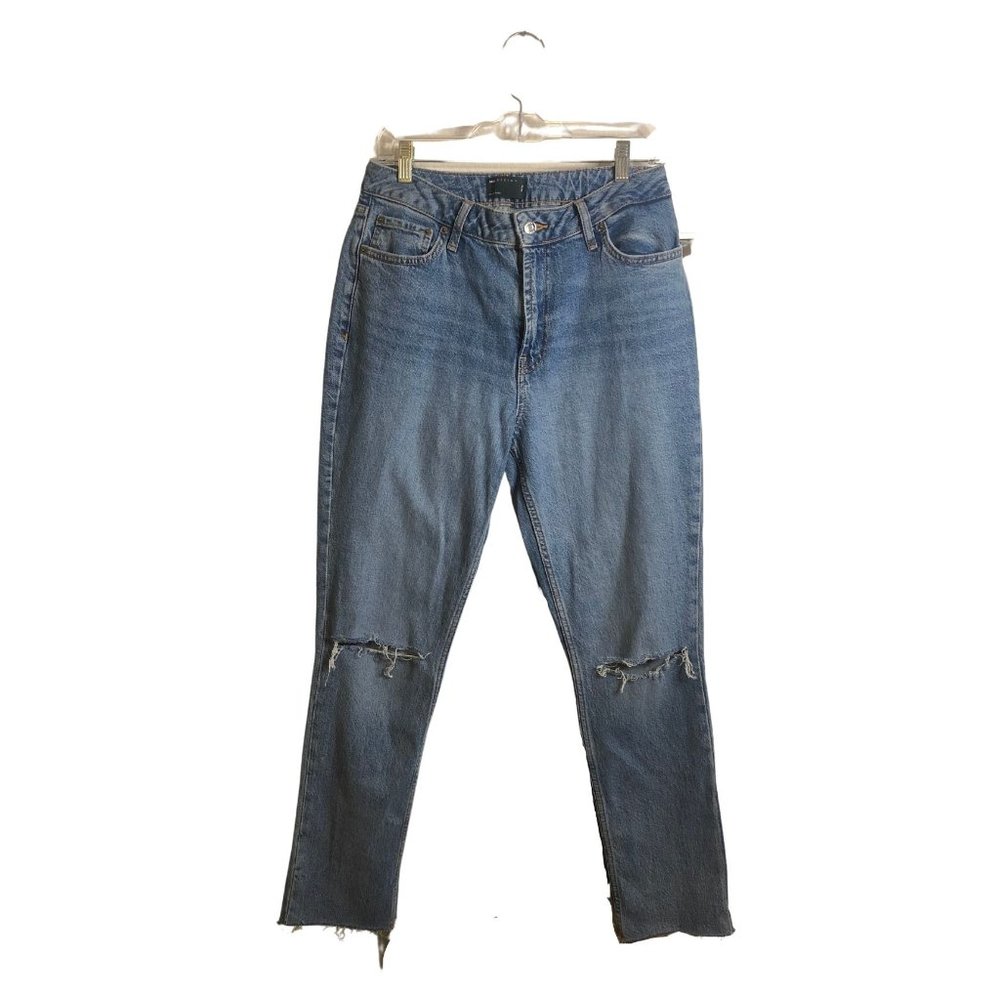 ASOS Design Straight Leg Distressed Jeans